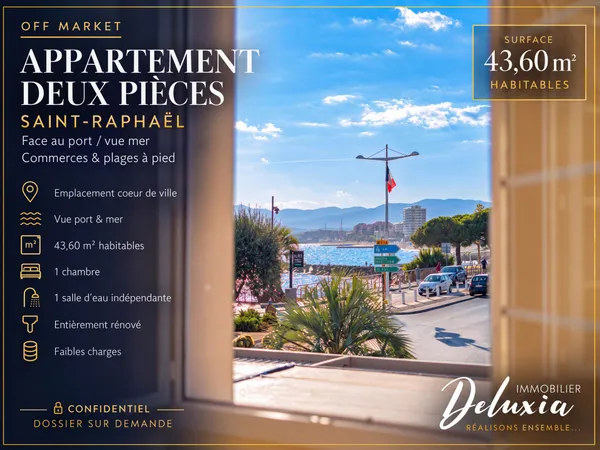 Appartement 2 pièces face au port avec vue mer, Saint-Raphaël