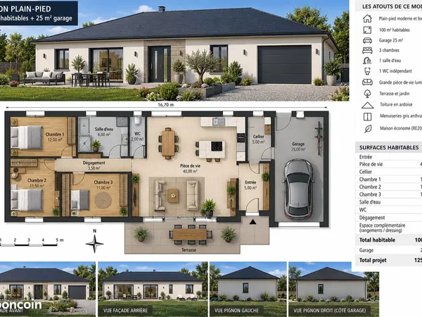 Maison neuve 100m²