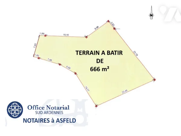 Terrain 666 m²