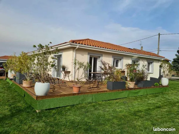 Villa plain pied de 105m2, 4 chambres