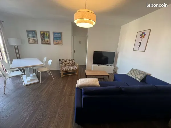 Location à l'année à partir de novembre - T3 meublé 54 m² avec balcon - Centre-ville