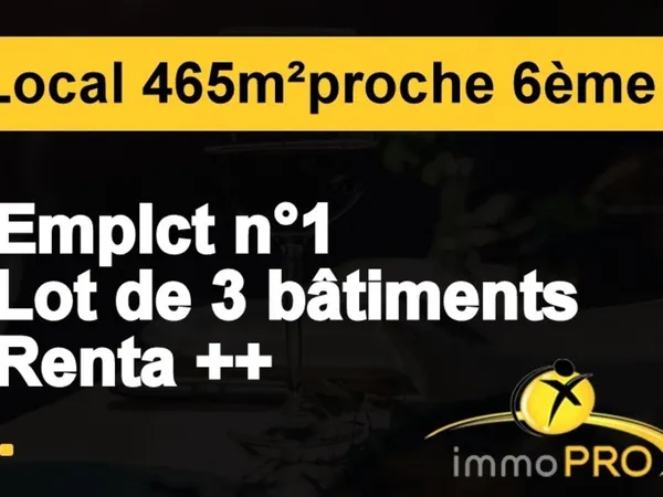 Vente / Local commercial - 465 m²