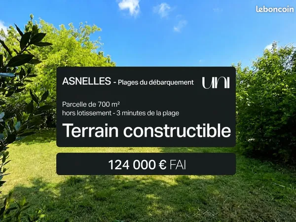 Terrain 700 m² Asnelles