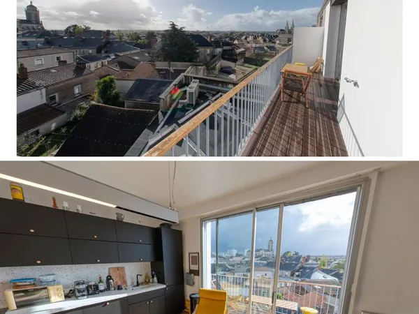 RARE à CHOLET : colocation meublée style Penthouse, chambre avec SDB privée, exposition SUD, disponi