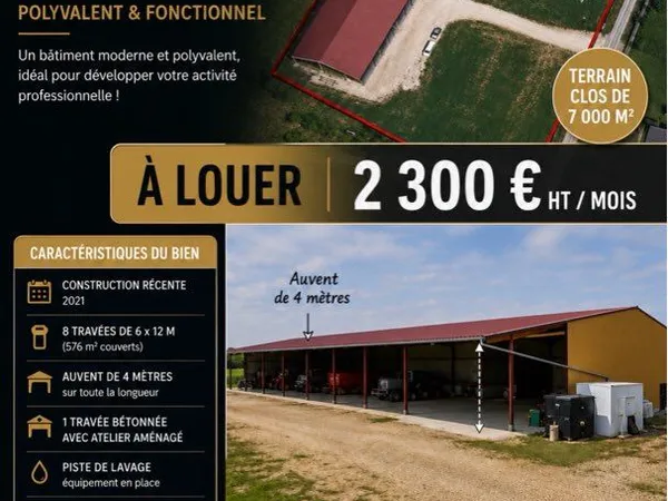 Bâtiment agricole à louer