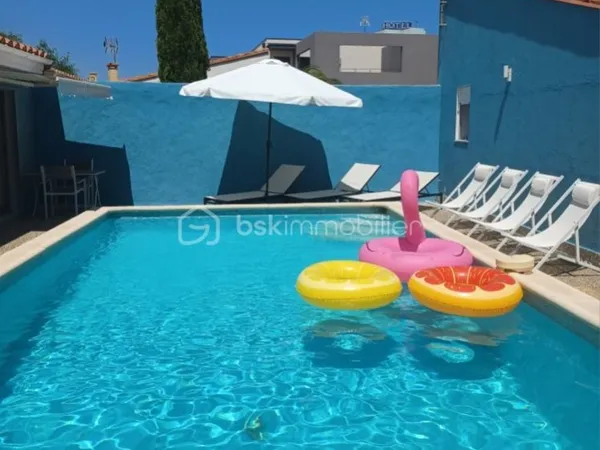 A VENDRE MAISON CANETOISE QUATRE FACES DE 126M² A CANET EN ROUSSILLON - COTE PLAGE - PISCINE - CLIMA