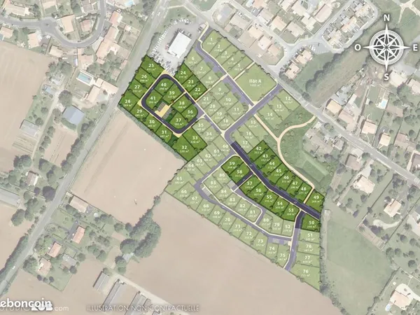 Terrain 334 m² Echire
