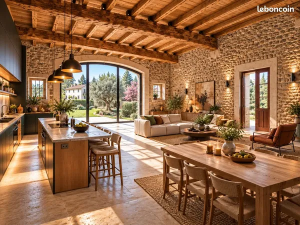 Grange à rénover en maison 3 chambres avec jardin