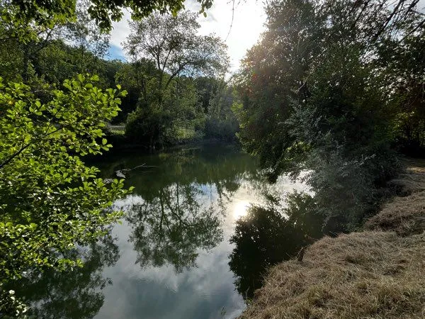 Coup de pêche / prairie au bord que l'Indre