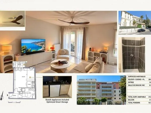 Studio 1 pièce 41 m²
