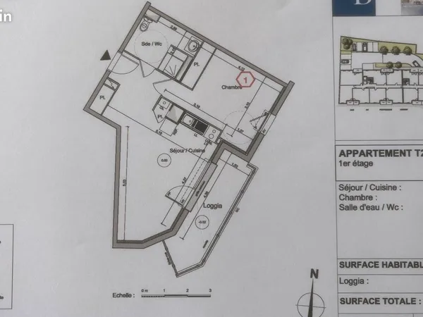 A louer T2 Récent Non meublé 45m2