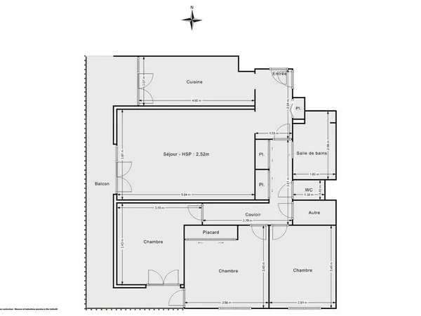 Appartement 4 pièces 83 m²