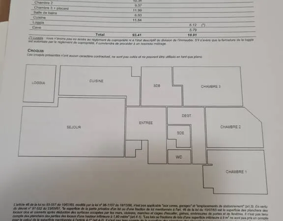 Appartement 4 pièces 94 m²