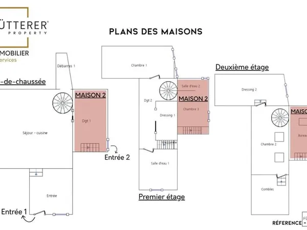 MAISON DE VILLAGE 4 PIECES AVEC APPARTEMENT ET TERRAIN
