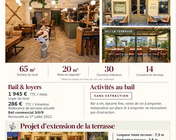 Cession Fond de Commerce Restaurant