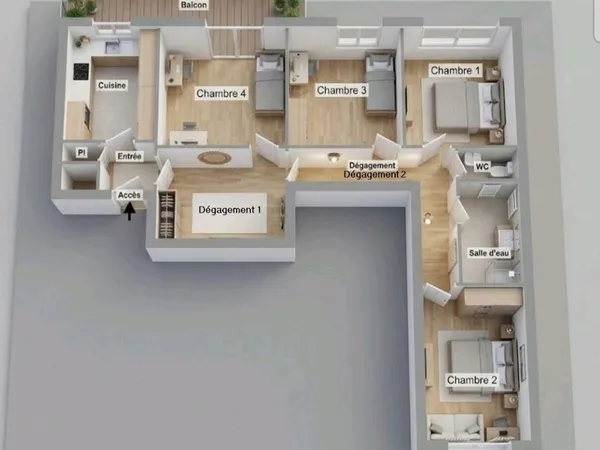 Colocation meublée entièrement rénovée - 4 chambres - épinay-sur-seine (93)