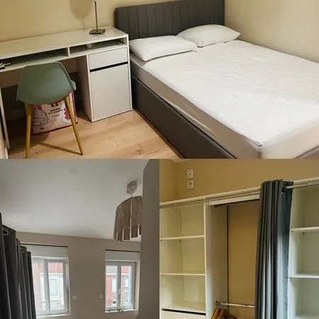 Chambre meublée 9,5 m² dans colocation proche Mairie