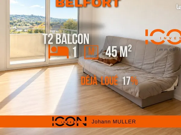 Appartement 2 pièces 44 m²