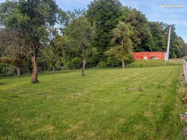 Terrain constructible avec terrain naturel