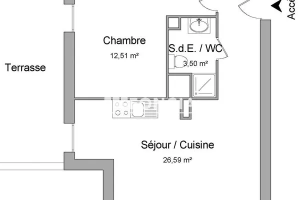 Appartement 2 pièces 43 m²