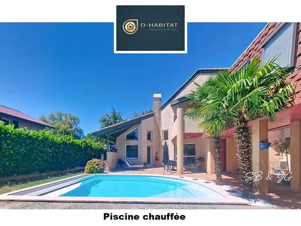 GIERES Maison d'architecte de 146 m2 + Annexe 30 m2 - piscine chauffée