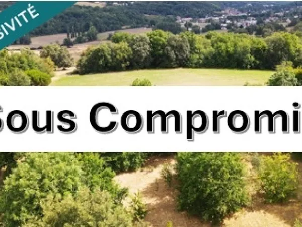 TERRAIN DE 1583m2 SUR LES HAUTEURS DE VERGT