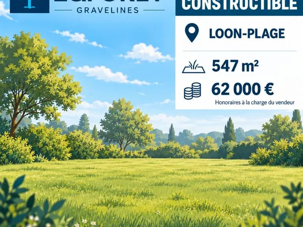 Terrain 547 m² LOON PLAGE