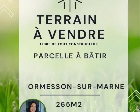 Terrain 265 m² Ormesson Sur Marne