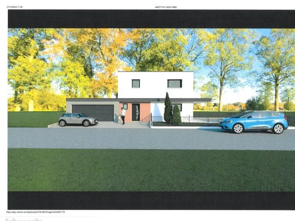 Projet de maison contemporaine avec piscine - 3 chambres + garage - construction sur mesure