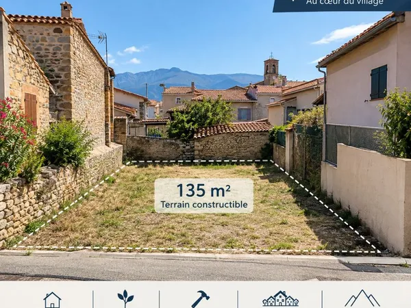 Terrain constructible de 135 m²