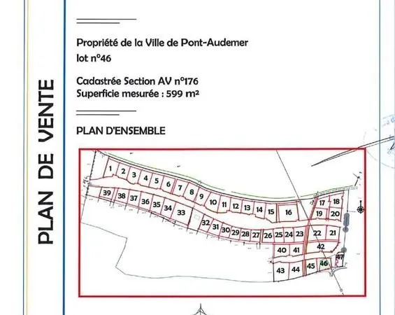 Terrain 599 m² Pont-Audemer