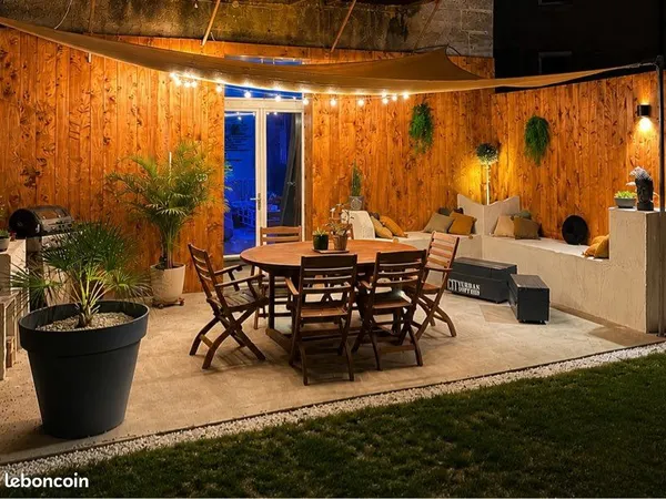 Appartement t2 meublé avec jardin clos
