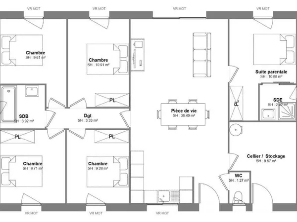Maison 5 pièces 107 m²