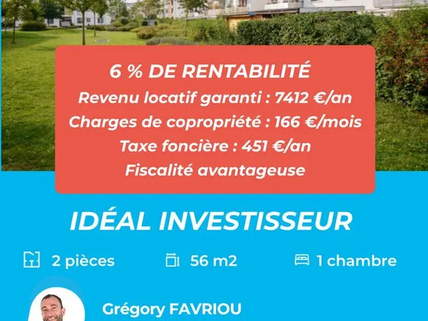 Appartement 2 pièces 56 m²