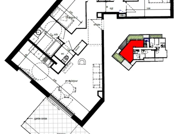 Appartement 4 pièces 82 m²