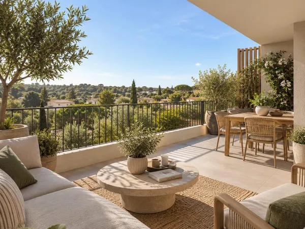 .VALBONNE : T4 DUPLEX EN DERNIER ÉTAGE AVEC TERRASSE & VUE DÉGAGÉE