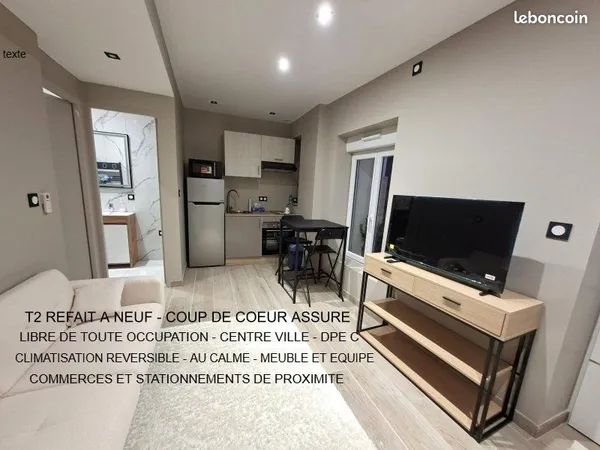 Coup de coeur assuré, entièrement RENOVE avec gout, meublé, DPE C, climatisation. Libre de toute occ