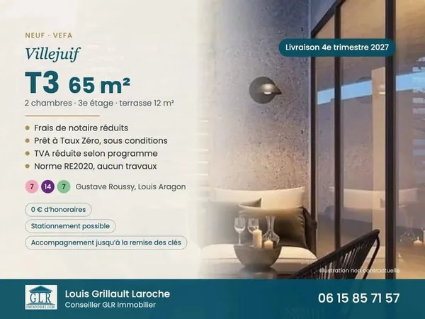 Appartement 3 pièces 65 m²