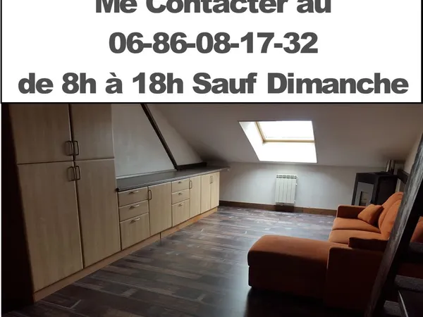 Beau f2 duplex avec cuisine équipée et penderies et poele a pellets