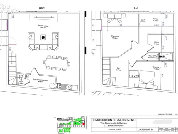 Maison 124.56 m2 LOT No21