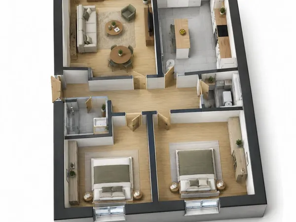 À louer — Appartement non meublé de 63 m² à Bort-les-Orgues