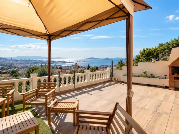 Villa T4 + TERRASSE avec PLEINE VUE MER