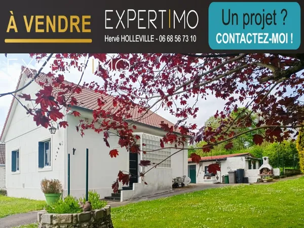 Vends maison - 83 m² - 5 pièces, 3 chambres - Regnière-Écluse 80120