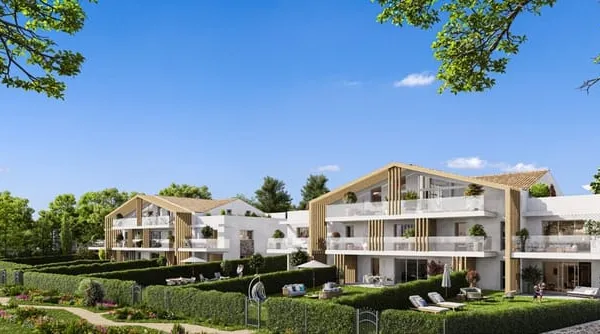 La Ciotat - 2 pièces neuf de 42,5 m² au 1er étage avec terrasse de 10,5 m² et parking, domaine de 3 