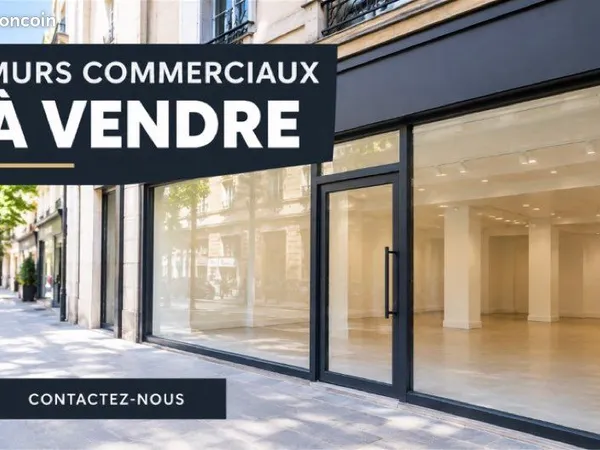 Vends mur commercial occupé, 55 m² + cave de 20 m²