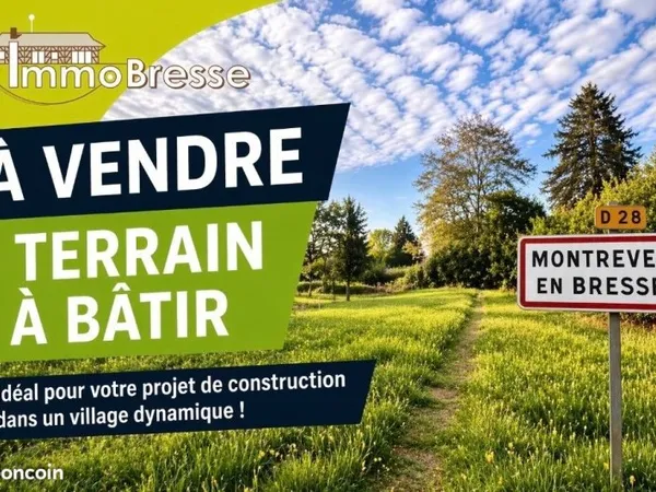 Terrain 1000 m² MONTREVEL EN BRESSE