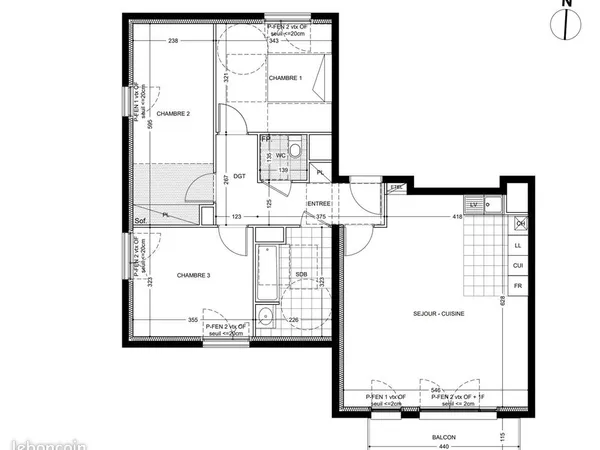 Appartement 4 pièces 86 m²