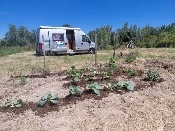 Jardin pour potager et camping car