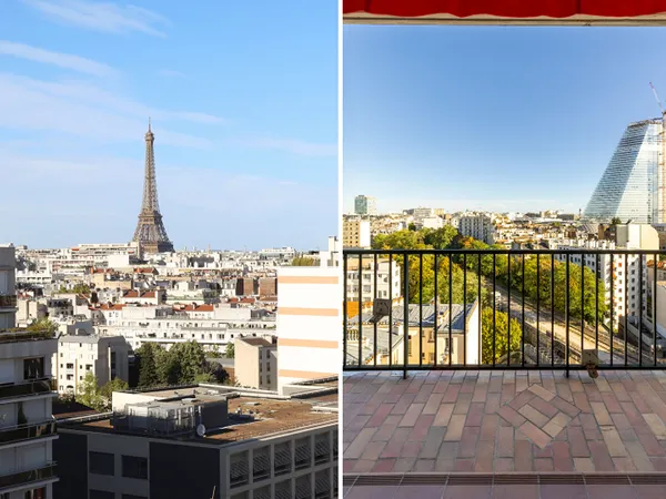 LOURMEL - Dernier étage, vue dégagée et balcon plein ciel. Parking