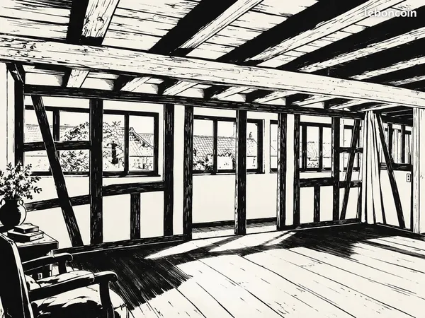 Appartement 2 pièces de caractère dans un projet participatif avec grand parc en commun